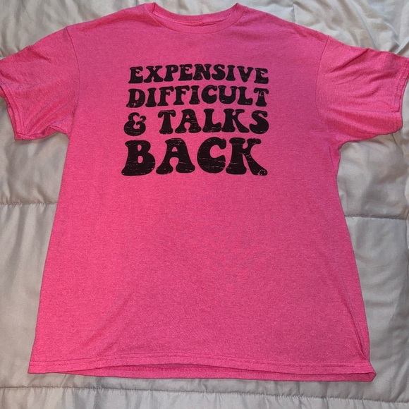 Women’s Pink Graphic Tee with bold Lettering Size Large - Picture 1 of 3